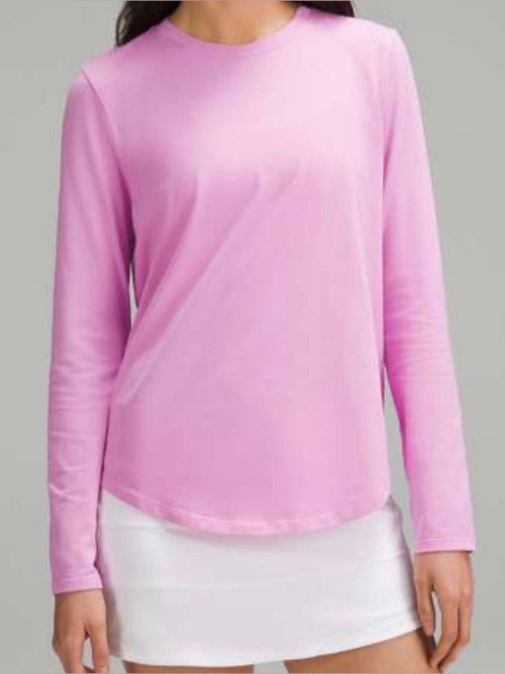 Lululemon Love T Shirt Women's M Pink Long Sleeve Lightweight Yoga Gym EXCELLENT